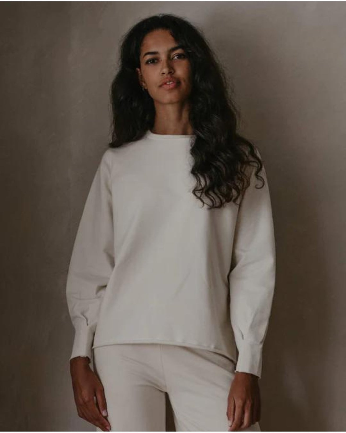 Buy ESSENTIALS Exclusive Beige Mock Neck Sweatshirt - Linen At 29